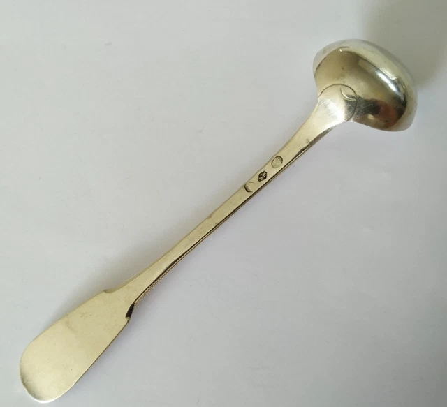 Cuillère à Moutarde Ancienne – Argent Massif – Modèle Filet – XVIIIème, Fermiers Généraux