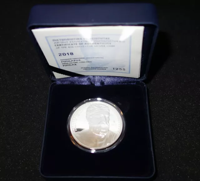 Griechenland 2018 10 Euro Silbermünze Pindar PP nur 2.000  Exemplare!