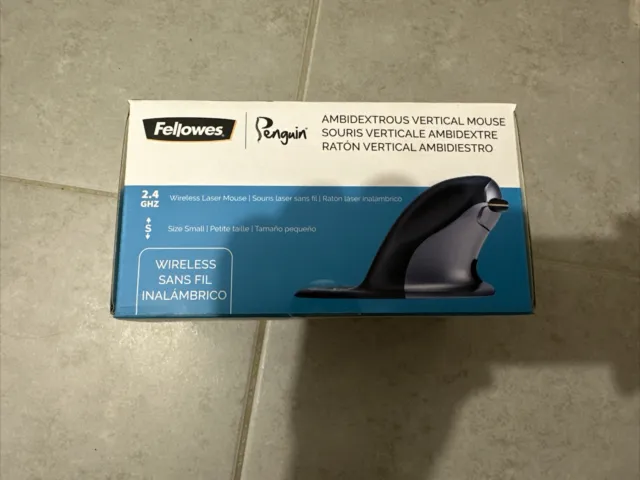 FELLOWES Souris Verticale AMBIDEXTRE Penguin sans Fil - Taille S