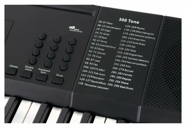 Clavier Piano Numerique Electrique Synthetiseur 61 Touches 300 Sons LCD Noir 6
