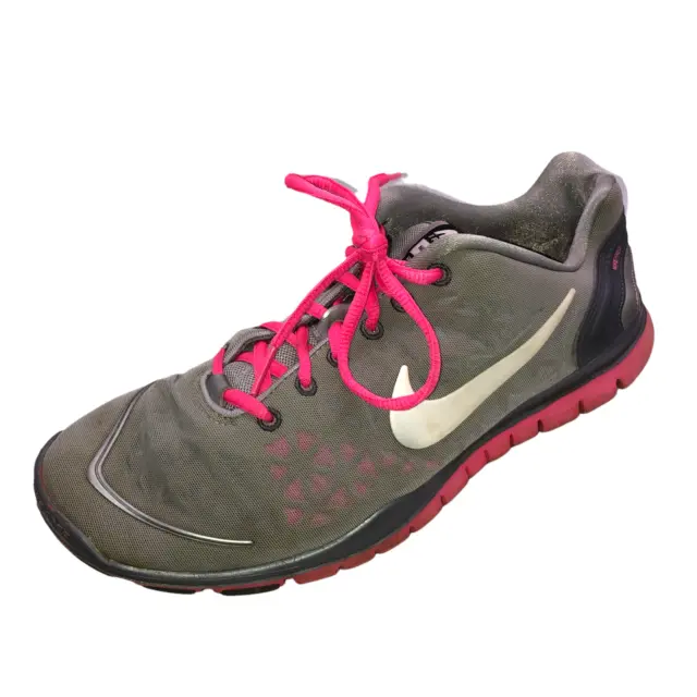 Nike Training Free Fit 2 Womens Size 11 Gray Pink Lace Up Running Shoes Sneakers