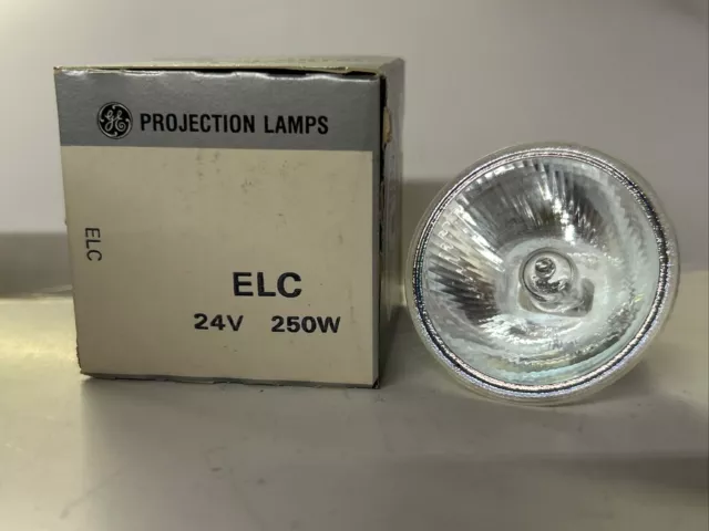 GE ELC 24 Volt 250 Watt Projector Light Bulb Lamp NOS New Old Stock In Box