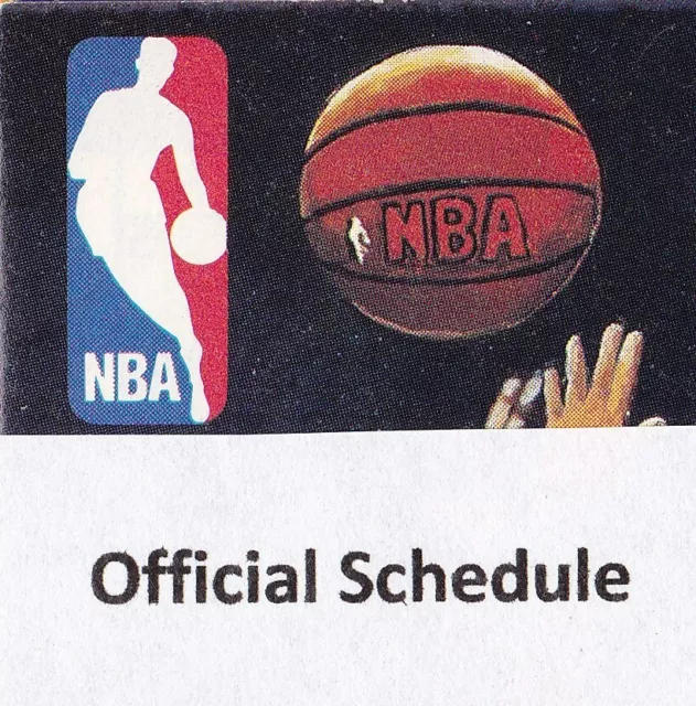 1970's to 2000's NBA Basketball Schedule  U-Pick From List  Teams & Years Choice