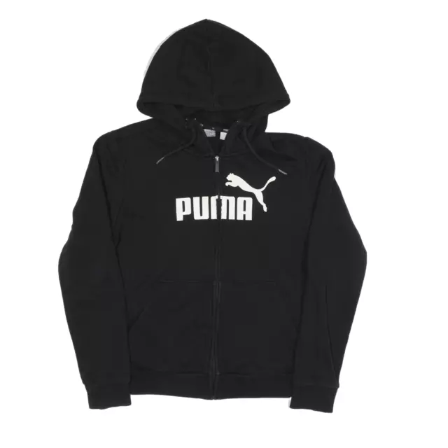 PUMA Hoodie Black Full Zip Girls L