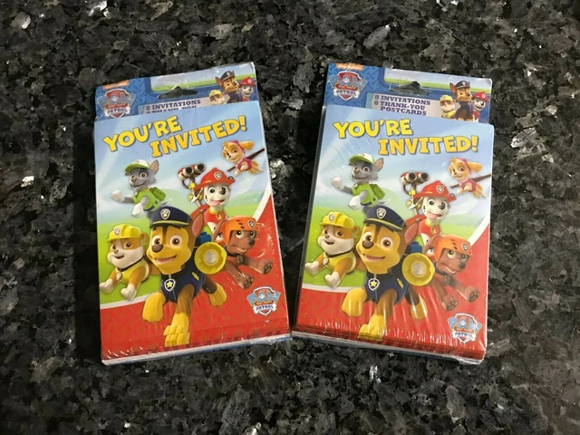 PAW PATROL PARTY Invitations Envelopes And Thank You Cards Lot Of 2 paw-patrol-party-invitations-envelopes-and-thank-you-cards-lot-of-2