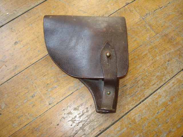 Étui Holster Cuir Pistolet 7,65 Mm – FFI Maquis Résistance 1944 ORIGINAL