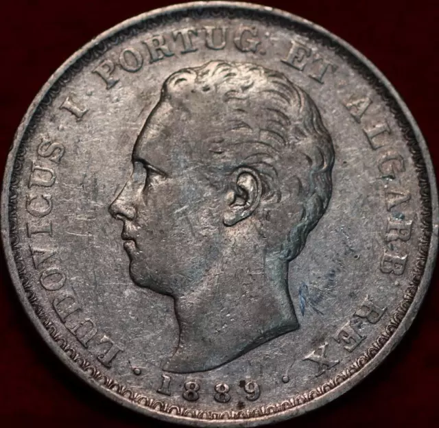 1889 Brazil 500 Reis Silver Foreign Coin