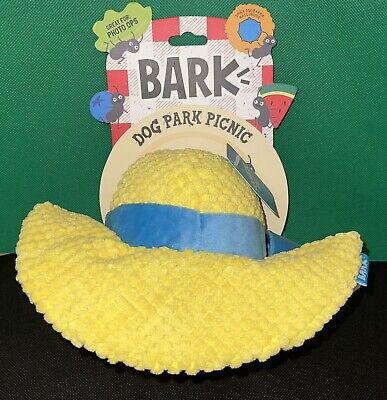 BARK BOX BARKBOX ~ Dog Park Picnic ~ YELLOW BONNET ~ Dog Toy ~ NEW