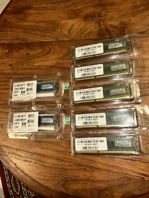 HPE 647893-B21 DRAM Memory Module Ram Bundle 672631-b21 Lot