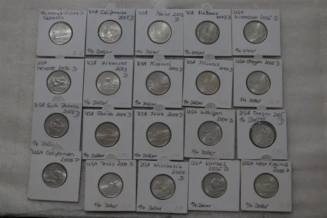 🧭 🇺🇸 Usa Massive Quarter Coin Collection 2003/2006 B56 #16 Bx13