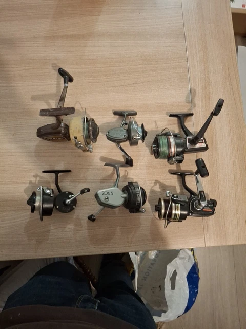 LOT 8 moulinets Anciens , Moulinet Vintage . Pêche EUR 30,00 - FR