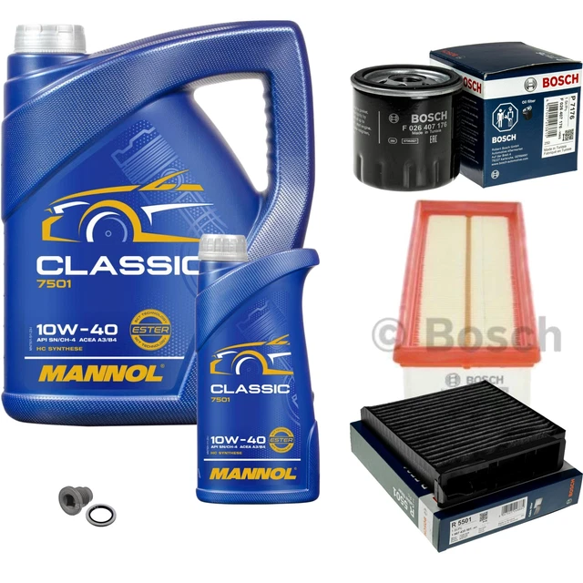 Inspektionspaket Wartungspaket Filterset mit 5 L Motoröl Defender 10W-40, Ölfilter, Dichtring Inspektionspaket Wartungspaket Filterset mit 5 L Motoröl Defender 10W-40, Ölfilter, Dichtring