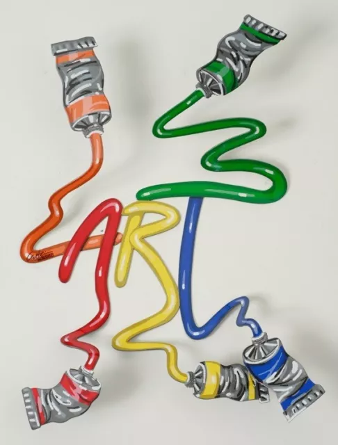 David Gerstein Objeto Arte Graffiti Grafitti Pared Metal Escultura Pop Moderna Nuevo