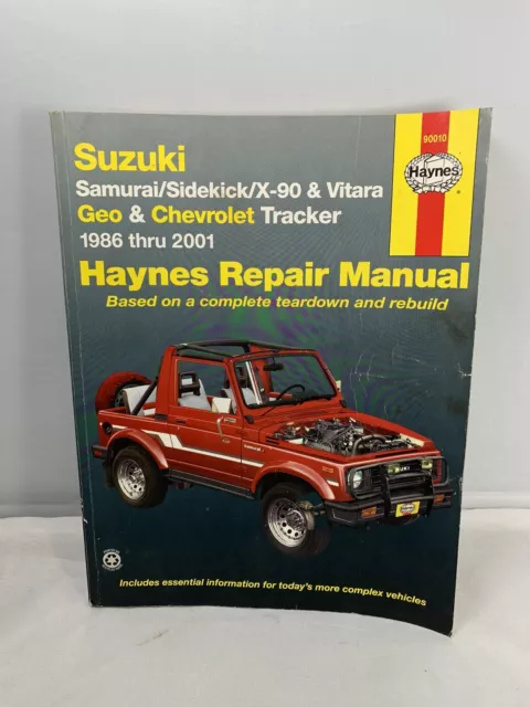 Repair Manual Haynes 90010 SUZUKI GEO CHEVROLET TRACKER X-90 VITARA 1986-2001