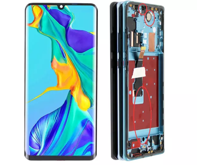 Original P30 Pro LCD Ersatz OLED Display Digitizer & Rahmen Fingerabdruck funktioniert