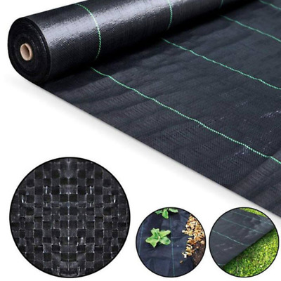 Weed Control Fabric Sheet 100 Gsm Heavy Duty Garden Cover Mat Landscape Membrane