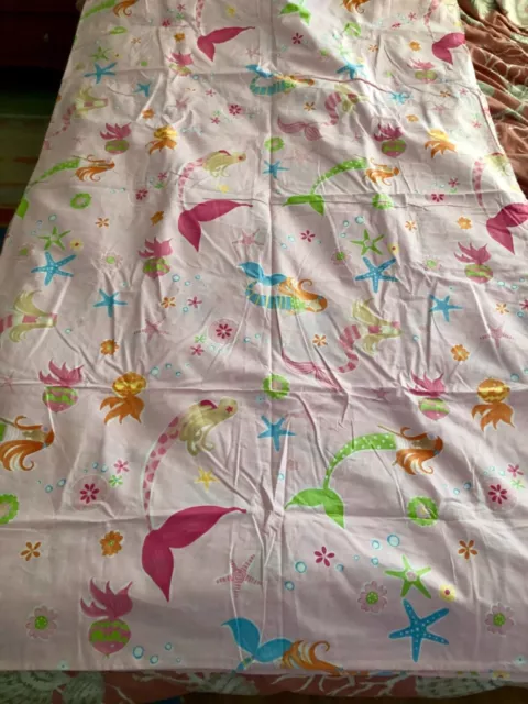 Pottery Barn Kids Mermaid TWIN Duvet Cover  pink NWOT