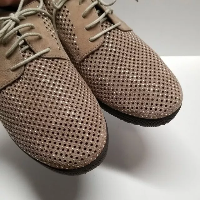 {Vaneli Sport} Aleria Perforated Studded Oxford Shoes 3