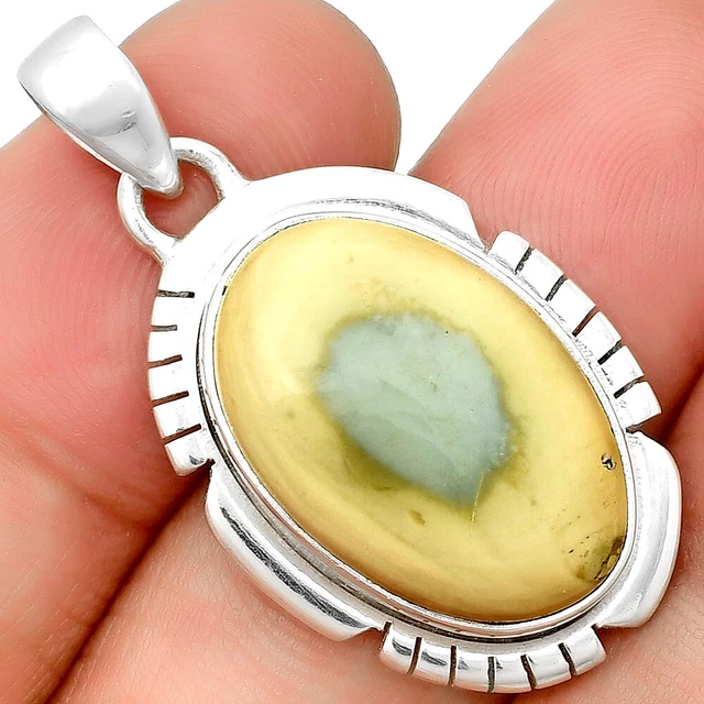 Natural Imperial Jasper - Mexico 925 Sterling Silver Pendant Jewelry P-5051