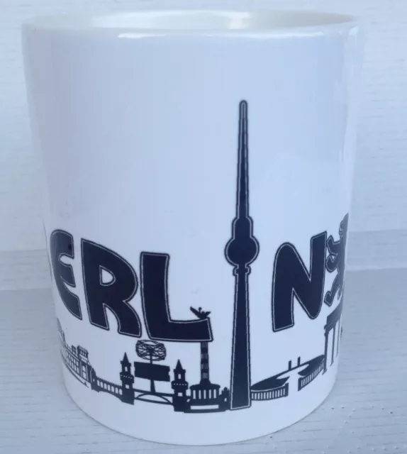 Berlin Skyline Fernsehturm Hauptstadt Souvenir Geschenk Kaffeetasse Becher Cup