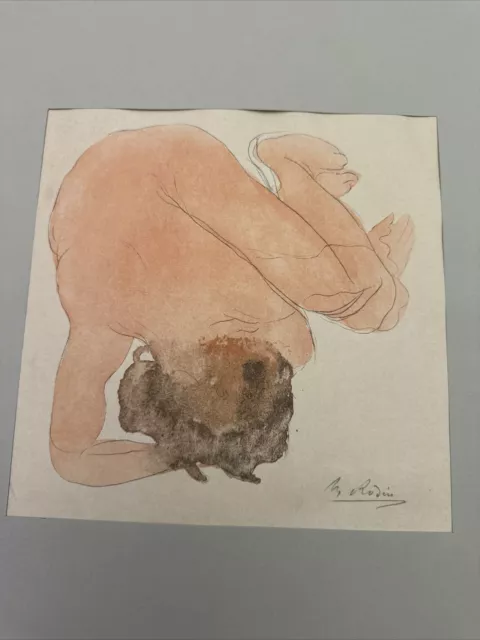 Auguste Rodin Liegender Frauenakt Lithographie
