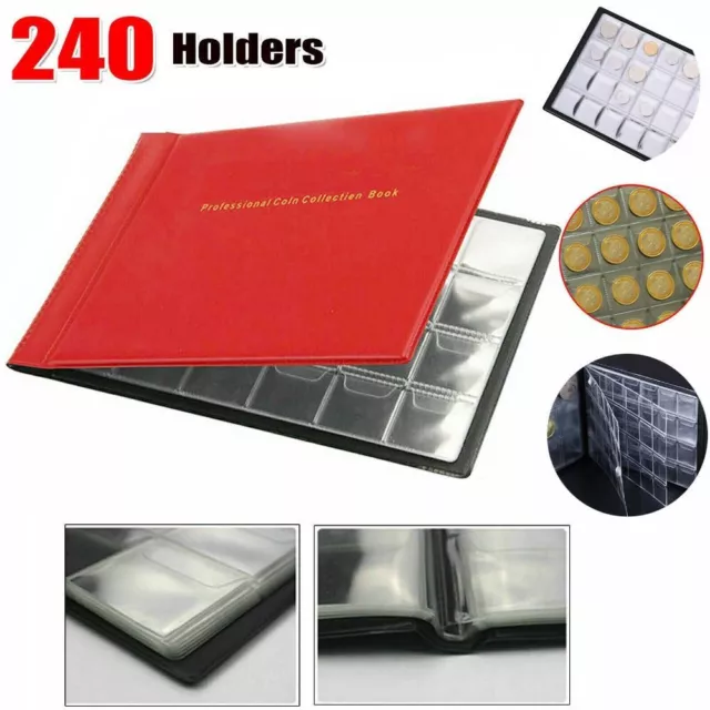 COIN COLLECTION HOLDER Album for Collectors 312 Pockets Coins Collecting  Book $18.80 - PicClick AU