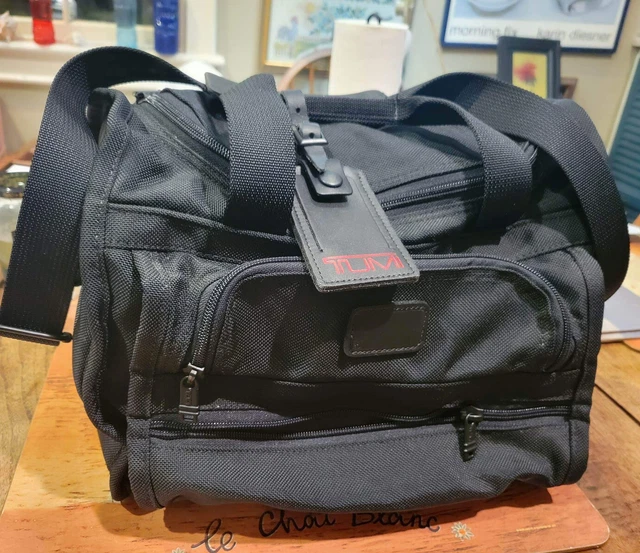 Vintage 92 Tumi Black Ballistic Nylon Carry On Weekender Soft Duffle Bag Made US