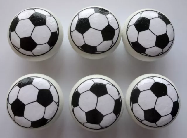 FOOTBALL DESIGNS £4.50 per knob Hand Crafted Wooden Decoupage Door Knobs Pulls