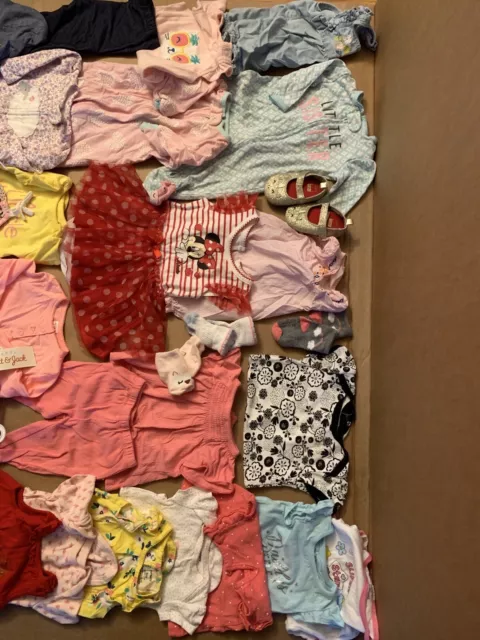 Huge Lot of 35 Baby Girl's Clothes Size 6-9 Months Pants, Shirts, PJ's &  More A1 