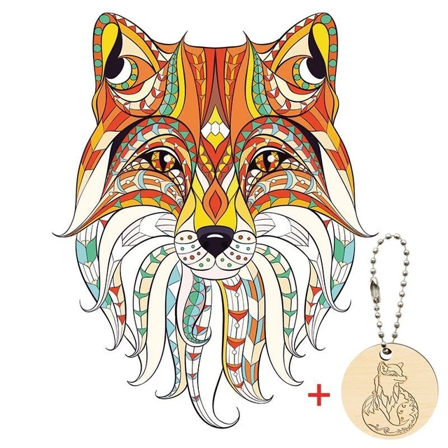 Fox Animal Shaped Jigsaw Puzzles Adults Kids Christmas Gifts Educational Games