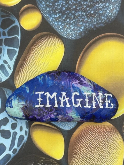 HAND PAINTED ROCK, Imagine, Inspirational, Pebble Art, Stone Painting ...