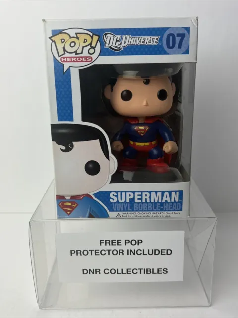 Funko Pop! Heroes DC Universe #07 Superman Vaulted Bobble-Head W/Protector
