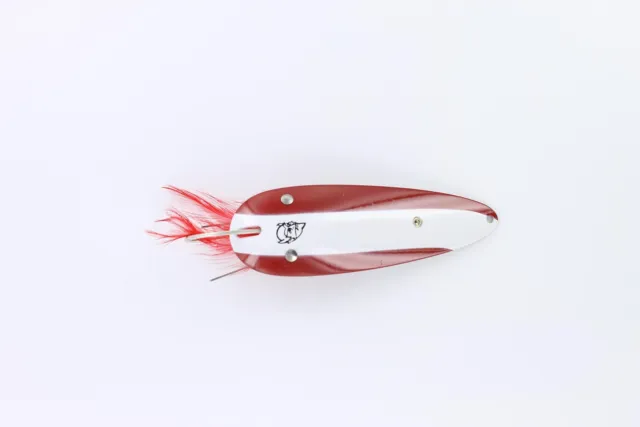 EPPINGER FISHING LURE 516 Dardevle Spoon 3 5/8 1 oz Red And Wh Stripe Nick  Back $14.13 - PicClick
