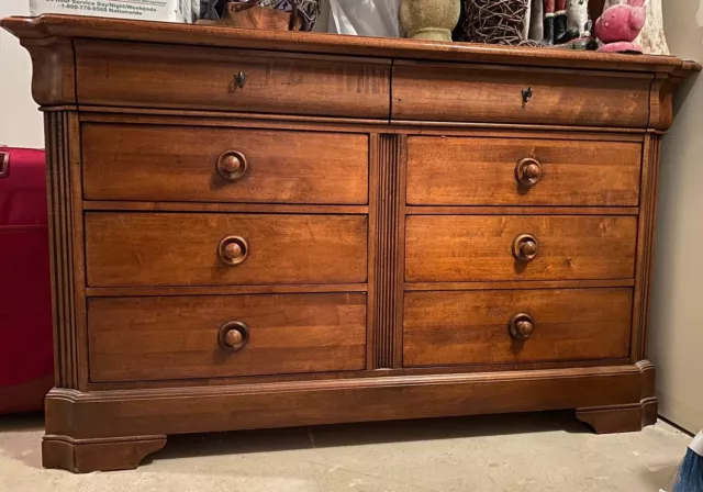 Vintage Stanley Furniture Credenza Dresser 8 Drawers Provencia Collection