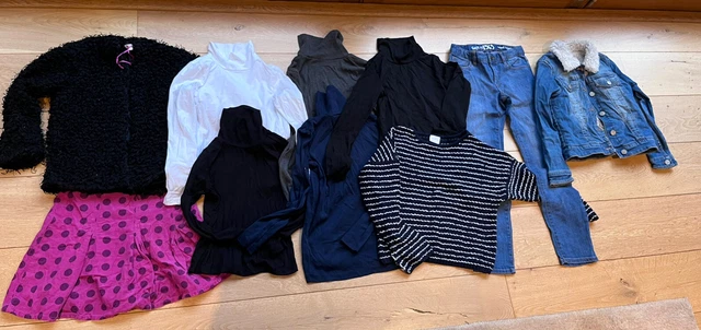 Large Quality girls bundle 7-8 Jackets Jeans Tops Jumpers Denim