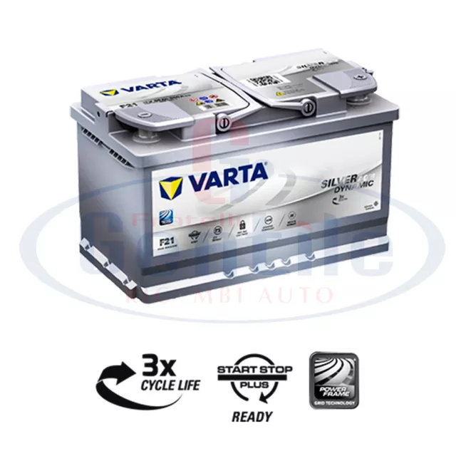 BATTERIE VARTA E39 AGM Start-Stop Plus 70AH 760A Pos. A Dx