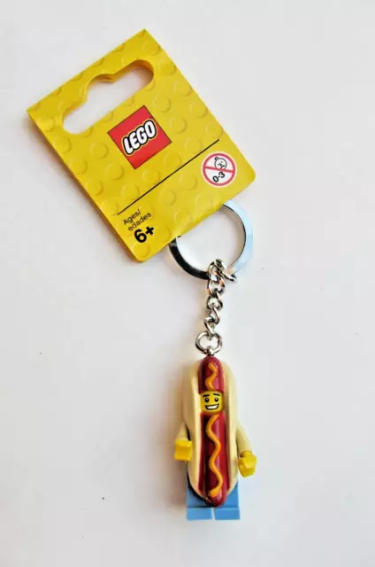 ••► LEGO minifigure 853571 ★ uomo hot dog ★ portachiavi ★ NUOVO IMBALLO ORIGINALE