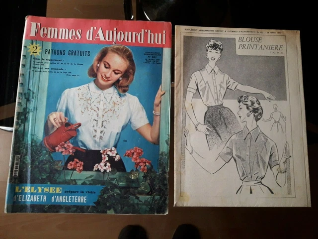 Patron De Couture Vintage 'Femme D'Aujourd'hui' Ensemble été 1958 – Occasion