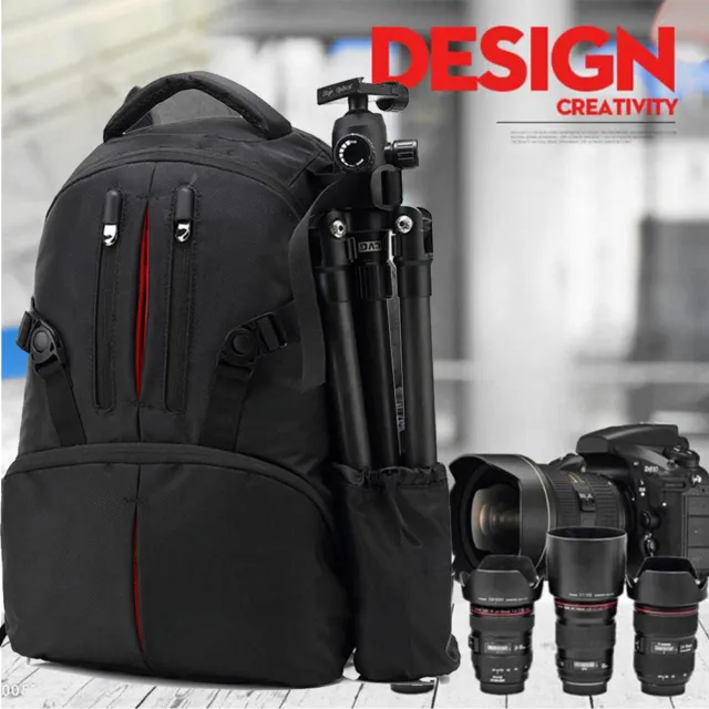 Waterproof DSLR Camera Bags Backpack Bag Case For Nikon Sony Canon Photo Bag AU