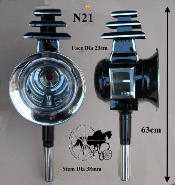 Horse Carriage Lamps Style N21 N22 Very Big Lamps Brass or White Metal 2