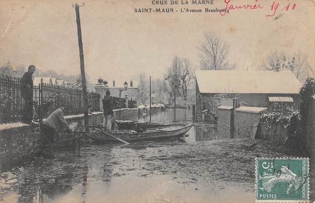 Cpa 94 Saint Maur / Crue De La Marne / Avenue Beaubourg