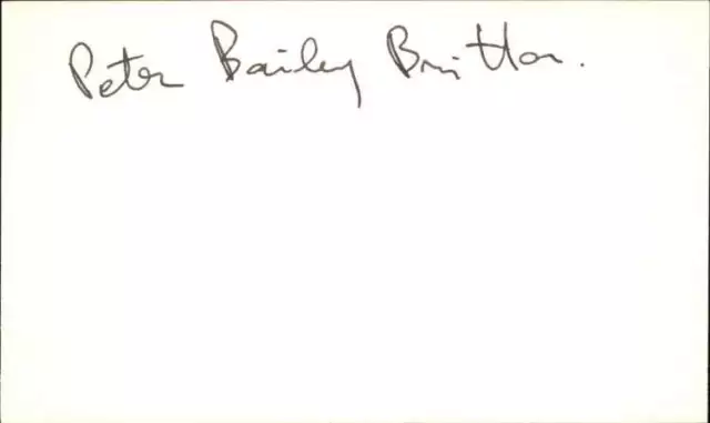 Peter Bailey Britton Actor Weekend Pass Signed 3" x 5" Index Card