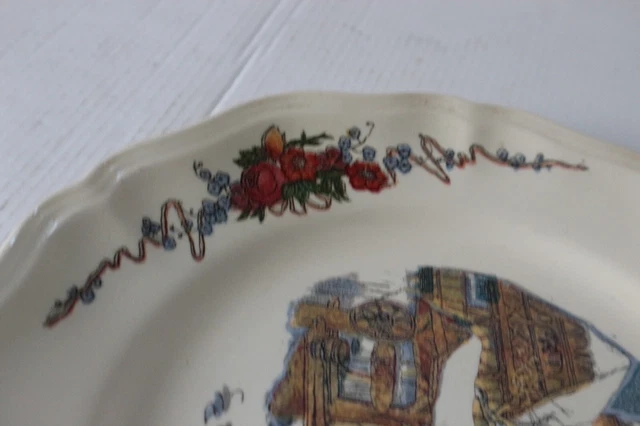 Ancienne assiette en faience OBERNAI SARREGUEMINES village alsace sous la neige 2