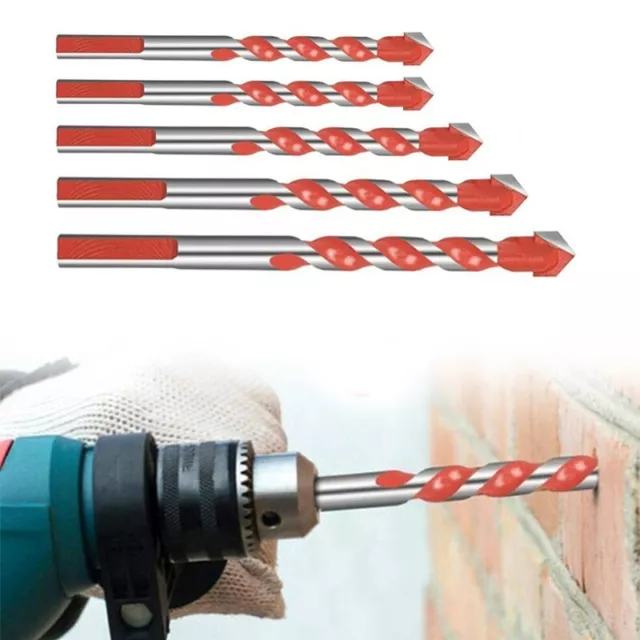 5x Cut Multi-Material Tile Drill Bits Set for Ceramic Porcelain Granite Marble