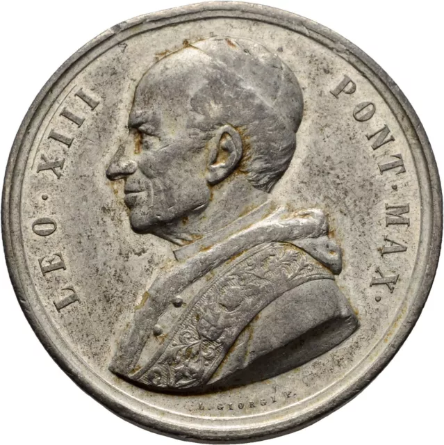 Vatikan Medaille Leo XIII., France du Travall 41 mm/ 25,7 g  Original #QPU286