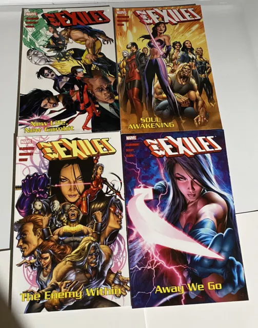 MARVEL NEW EXILES Vol  1 & 2 & 3 & 4 Collected TPB Set PSYLOCKE BLINK MORPH