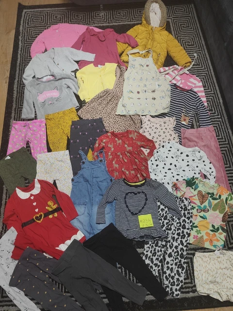 #234- Enorme pacchetto di vestiti per ragazze 2-3 anni GEORGE NEXT MINICLUB PRIMARK NOCE MOSCATA