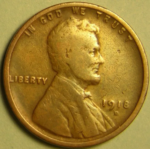 1918 D - Lincoln Wheat Penny - G/VG