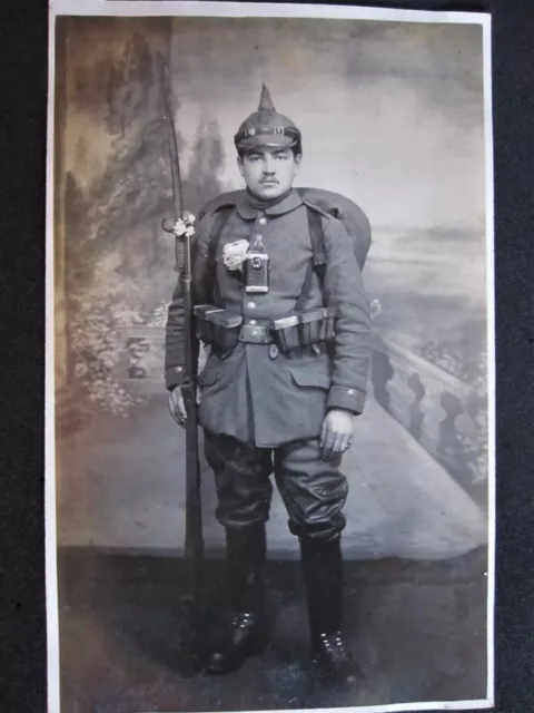 Original Foto AK Soldat Uniform Ausrüstung WK1