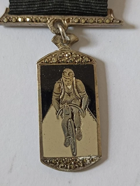 Broche Ancienne Vélo Médaille Ligue American Wheelmen - Cycliste New Hampshire - Vintage